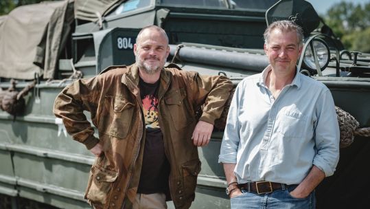 Al Murray poses with fellow historian James Holland