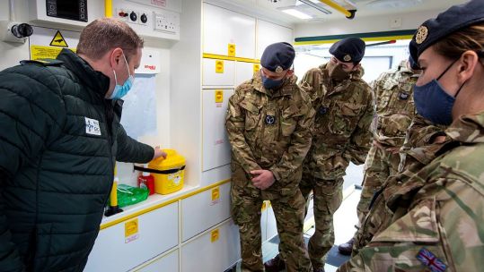 Welsh Ambulance Service train military personnel 23102021 CREDIT MOD Crown Copyright