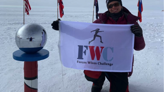 Forces Wives Challenge at the South Pole. Credit FWC