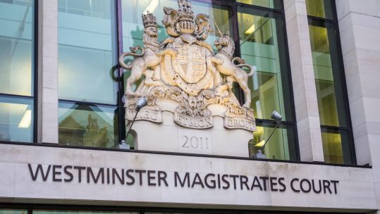 Image ID: FDNEA1: Westminster Magistrates' Court, Marylebone Road, London, UK (Picture: CAMimage/Alamy).