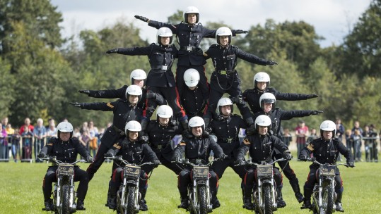 White Helmets display