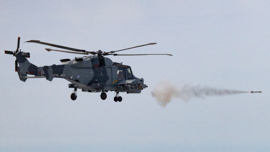 The Wildcat operated with a French strike group including two destroyers, helicopters and Rafale jets