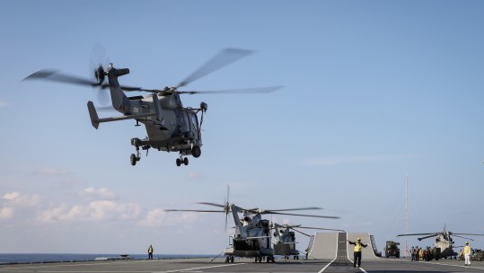 Wildcat lands on board HMS Queen Elizabeth