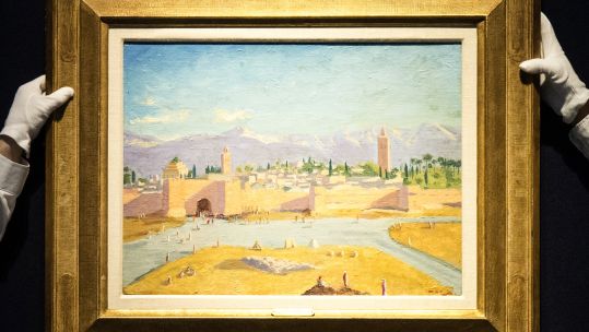 Winston Churchill Wartime Painting Tower of the Koutoubia Mosque Auction 170221 CREDIT PA