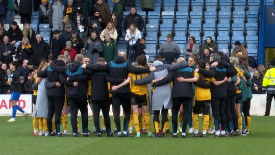 Wolves huddle after Brighton loss Credit BFBS DATE 11022024.jpg 
