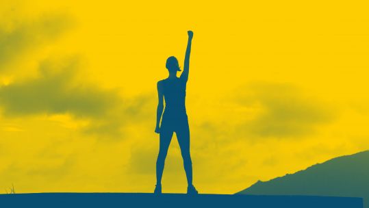 Woman Strong Fist International Women's Day Duotone Credit Shutterstock KieferPix ID 1039315024