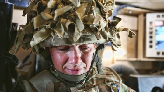 British woman soldier in Afghanistan