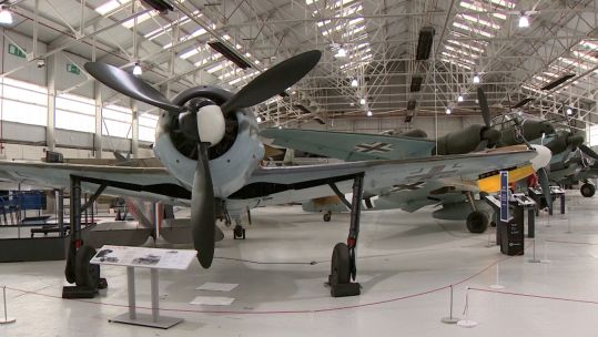 World War Two hangar, RAF Museum Cosford re-opening 170521 CREDIT BFBS