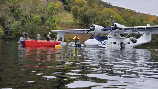 World War Two seaplane PBY Catalina flying boat ‘Miss Pick Up’ engine failure in Loch Ness Appealing For Engine replacement money 221020 CREDIT CENTURYPR
