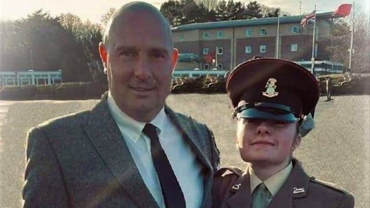 Yorkshire Regiment possible first father daughter serving together CSgt Ryan Hanson 1YORK Pte Jadyn-Olivya Hanson 29112021 CREDIT YORKS REGT Twitter.jpg
