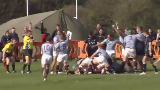 RAF v Royal Navy rugby at RAF Halton