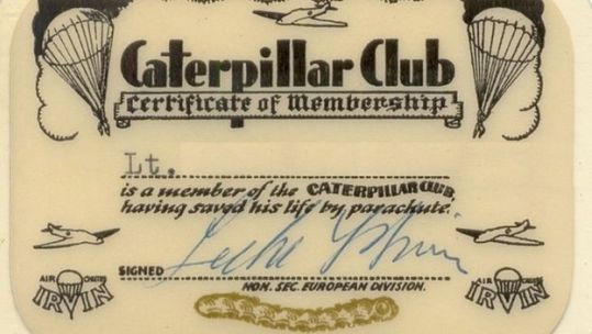 Caterpillar Club Certificate
