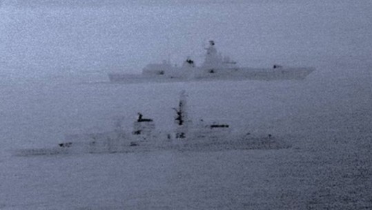 Royal Navy Crew Shadows Russian Warship On Christmas Day
