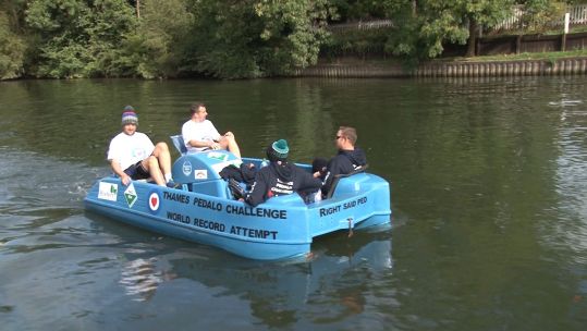 Four Airmen In A Pedalo