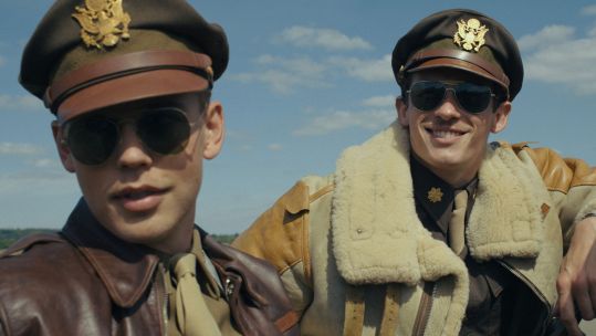 Austin Butler and Callum Turner in Masters of the Air premiering 26 January 2024 on Apple TV+ CREDIT Apple TV+