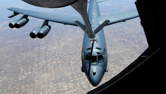 We Take a Ride on a B52 Refuelling Flight