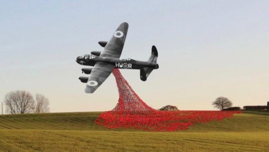 Lancaster Bomber statue 