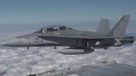 The CF-18 fighter jet is flown by the Canadian Air Force (Picture: MOD).