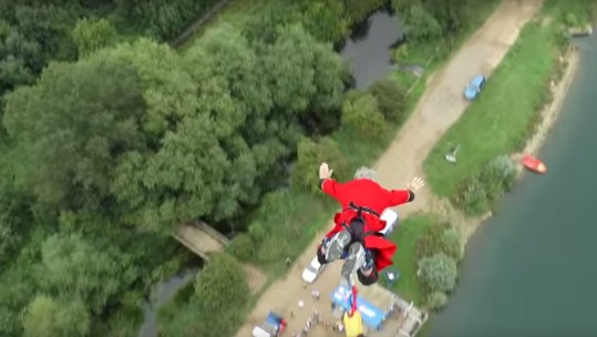 Chelsea Pensioner Alan Rutter Takes Part In Sponsored Bungee Jump