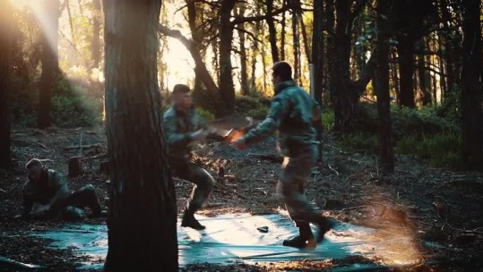 Royal Marine Commandos demonstrate unarmed combat skills
