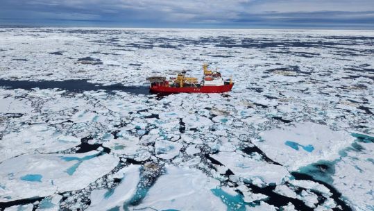 HMS Protector at sea