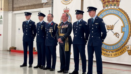 Four Irish Air Corps trainees have graduated from RAF Shawbury for the first time