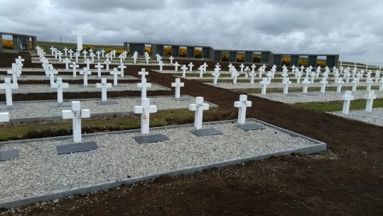 Argentine war graves on the Falkland Islands