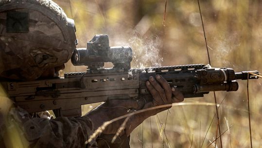 gurkha soldier firing sa80 rifle CREDIT MOD