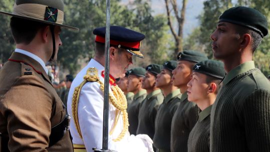 CGS at attestation parade in Nepal
