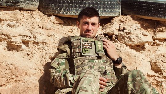 Former army officer Harry Mackarness pictured while serving with the Light Dragoons CREDIT Harry Mackarness