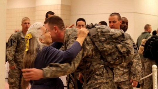 Woman Who Gives 500,000 Soldiers A Hug Gets Something Back