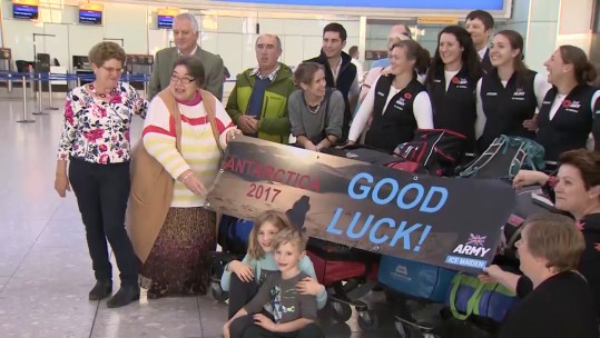 'Ice Maidens' leave Heathrow