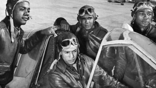 Image ID FFY4HH Tuskegee Airmen, the first black pilots in the history of the US Army Air Corps, pictured in 1942 CREDIT GRANGER Historical Picture Archive Alamy Stock Photo EXP 231124
