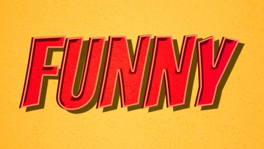 funny graphic red on yellow.