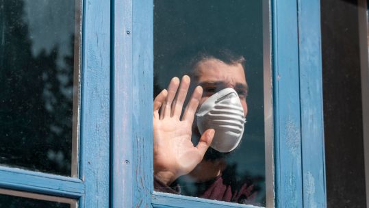 Coronavirus isolation by Deliris/Shutterstock