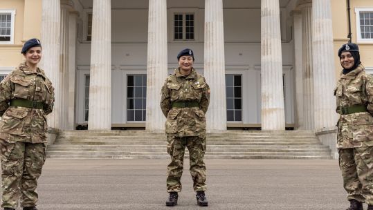 Female Officer Cadets at Sandhurst (Picture: British Army).