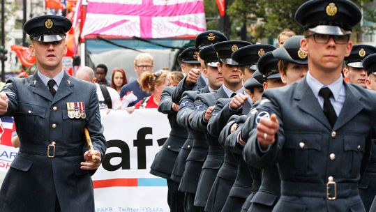 RAF LGBT at pride in london