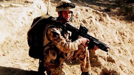 Former Royal Marine Mark Ormrod was the was the first triple amputee to survive his battlefield injuries in Afghanistan (Picture: Mark Ormrod)