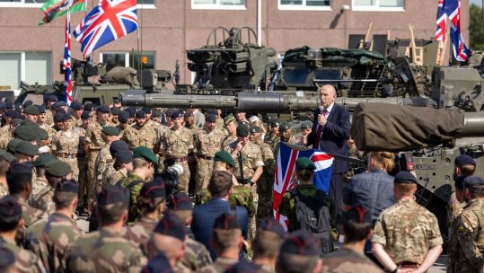 Defence Secretary John Healey MP has visited Estonia to thank UK and allied troops stationed in Tapa during his 48-hour tour of Europe (Picture: MOD)
