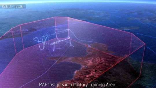 Mesmerising Military and Civillian Air Traffic in the UK Captured