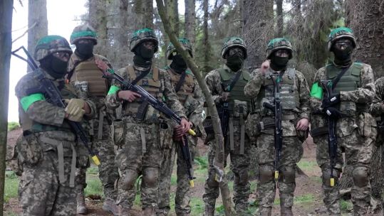 Recruits training in Great Britain have heard about the Kursk incursion which has boosted their morale