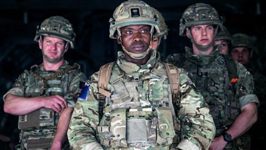 Troops on Operation Pitting (Picture: MOD).