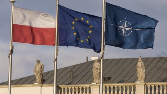 Poland and NATO flag
