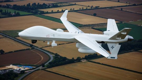 pre-production example of the UK’s Protector aircraft has taken to the UK skies as part of preparations for the arrival of Protector to RAF Waddington