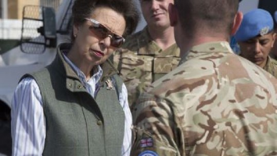 Princess Anne Visits Troops Deployed In Cyprus 