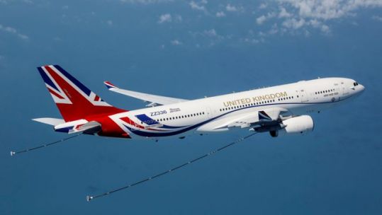 Cover image: Library photo of the Union-flag decorated RAF Voyager (Picture: RAF).