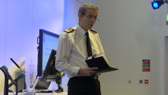 Rear Admiral John Weale speaking