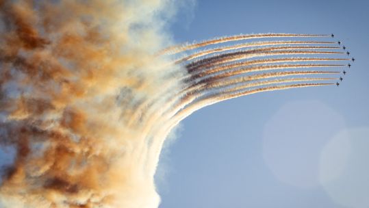 The Red Arrows round off 2024 with an impressive first nine-aircraft flight for the new 2025 team (Picture: Red Arrows)