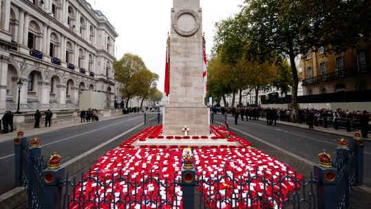 The Remembrance Service brought over 10,000 veterans together to honour all those lost to war (Picture: PA)