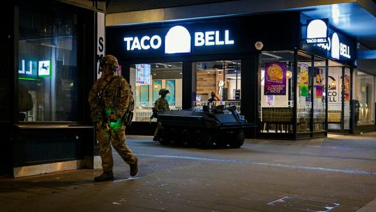 Remote Piloted Vehicles (RPV) being driven through Swindon town during the exercise to carry Ammunition and resupply troops as well as casualty extraction during LIVEX 23 (Picture: MOD).